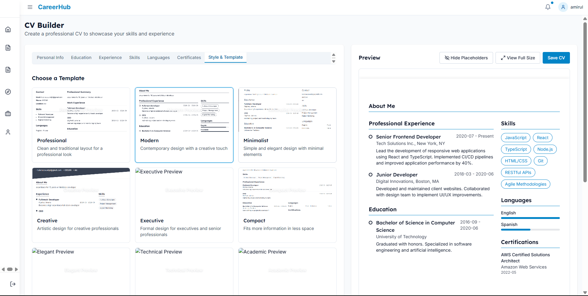 AI Powered CV and Career Path Generator